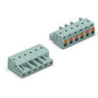 WAGO - 1-Leiter-Federleiste, Drücker, Push-in CAGE CLAMP®, grau