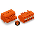 WAGO - 1-Leiter-Federleiste, Drücker, Push-in CAGE CLAMP®, orange