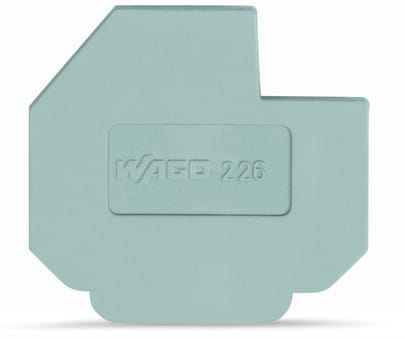 WAGO - Abschlussplatte, für 630 V, Blechausschnitt Maß L1, 1,5mm dick, grau