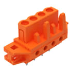 WAGO - THT-Federleiste, gerade, Rastermaß 5, 08mm, orange