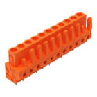 WAGO - THT-Federleiste, gerade, Rastermaß 5, 08mm, orange