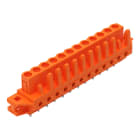 WAGO - THT-Federleiste, gerade, Rastermaß 5, 08mm, orange