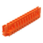 WAGO - THT-Federleiste, gerade, Rastermaß 5, 08mm, orange
