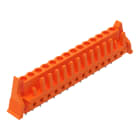 WAGO - THT-Federleiste, gerade, Rastermaß 5, 08mm, orange