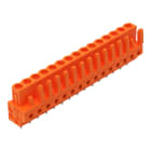 WAGO - THT-Federleiste, gerade, Rastermaß 5, 08mm, orange