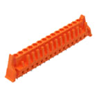 WAGO - THT-Federleiste, gerade, Rastermaß 5, 08mm, orange
