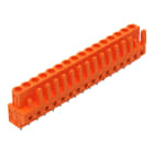WAGO - THT-Federleiste, gerade, Rastermaß 5, 08mm, orange