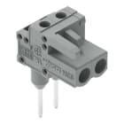 WAGO - Federleiste für Reihenklemmen, Stifte 0,6x1mm, abgewinkelt, grau