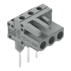 WAGO - Federleiste für Reihenklemmen, Stifte 0,6x1mm, abgewinkelt, grau