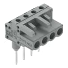 WAGO - Federleiste für Reihenklemmen, Stifte 0,6x1mm, abgewinkelt, grau