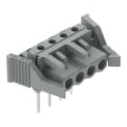 WAGO - Federleiste für Reihenklemmen, Stifte 0,6x1mm, abgewinkelt, grau