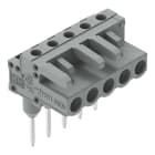 WAGO - Federleiste für Reihenklemmen, Stifte 0,6x1mm, abgewinkelt, grau