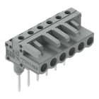 WAGO - Federleiste für Reihenklemmen, Stifte 0,6x1mm, abgewinkelt, grau
