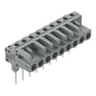 WAGO - Federleiste für Reihenklemmen, Stifte 0,6x1mm, abgewinkelt, grau