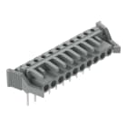 WAGO - Federleiste für Reihenklemmen, Stifte 0,6x1mm, abgewinkelt, grau
