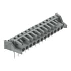 WAGO - Federleiste für Reihenklemmen, Stifte 0,6x1mm, abgewinkelt, grau