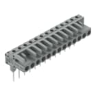 WAGO - Federleiste für Reihenklemmen, Stifte 0,6x1mm, abgewinkelt, grau