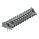 WAGO - Federleiste für Reihenklemmen, Stifte 0,6x1mm, abgewinkelt, grau