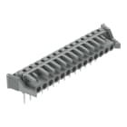 WAGO - Federleiste für Reihenklemmen, Stifte 0,6x1mm, abgewinkelt, grau