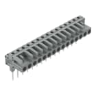 WAGO - Federleiste für Reihenklemmen, Stifte 0,6x1mm, abgewinkelt, grau