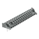 WAGO - Federleiste für Reihenklemmen, Stifte 0,6x1mm, abgewinkelt, grau