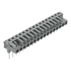 WAGO - Federleiste für Reihenklemmen, Stifte 0,6x1mm, abgewinkelt, grau