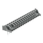WAGO - Federleiste für Reihenklemmen, Stifte 0,6x1mm, abgewinkelt, grau