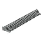 WAGO - Federleiste für Reihenklemmen, Stifte 0,6x1mm, abgewinkelt, grau