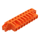 WAGO - THT-Federleiste, abgewinkelt, Rastermaß 5, 08mm, orange