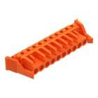 WAGO - THT-Federleiste, abgewinkelt, Rastermaß 5, 08mm, orange