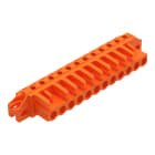 WAGO - THT-Federleiste, abgewinkelt, Rastermaß 5, 08mm, orange
