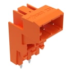 WAGO - THT-Aufstock-Stiftleiste, Lötstift 1, 0x1, 0mm, abgewinkelt, orange