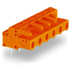 WAGO - THT-Federleiste, abgewinkelt, Rastermaß 7, 62mm, orange