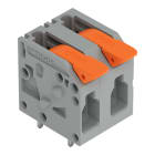 WAGO - Leiterplattenklemme, Hebel, 4mm², grau