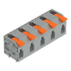 WAGO - Leiterplattenklemme, Hebel, 4mm², grau