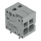 WAGO - Leiterplattenklemme, 4mm², Rastermaß 5mm, grau