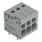 WAGO - Leiterplattenklemme, 4mm², Rastermaß 5mm, grau