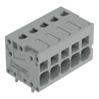 WAGO - Leiterplattenklemme, 4mm², Rastermaß 5mm, grau