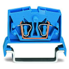 WAGO - 2-Leiter-Mini-Durchgangsklemme, 2,5mm², mit Prüfmöglichkeit, blau