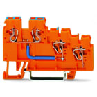 WAGO - 3-Leiter-Initiatoreneinspeiseklemme, Interne Brückung, 9A, orange