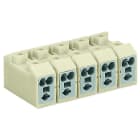 WAGO - Netzanschlussklemme, ohne Drücker, ohne Rastfüße, weiß