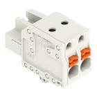 WAGO - 1-Leiter-Federleiste, Drücker, Push-in CAGE CLAMP®, lichtgrau