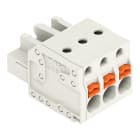 WAGO - 1-Leiter-Federleiste, Drücker, Push-in CAGE CLAMP®, lichtgrau