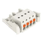WAGO - 1-Leiter-Federleiste, Drücker, Push-in CAGE CLAMP®, lichtgrau