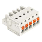 WAGO - 1-Leiter-Federleiste, Drücker, Push-in CAGE CLAMP®, lichtgrau