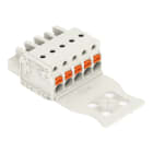 WAGO - 1-Leiter-Federleiste, Drücker, Push-in CAGE CLAMP®, lichtgrau