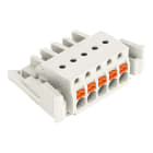 WAGO - 1-Leiter-Federleiste, Drücker, Push-in CAGE CLAMP®, lichtgrau