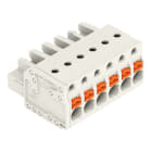 WAGO - 1-Leiter-Federleiste, Drücker, Push-in CAGE CLAMP®, lichtgrau