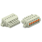 WAGO - 1-Leiter-Federleiste, Drücker, Push-in CAGE CLAMP®, lichtgrau
