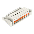 WAGO - 1-Leiter-Federleiste, Drücker, Push-in CAGE CLAMP®, lichtgrau